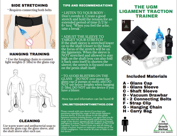 UGM Ligament Traction Trainer | Penile Suspensory Ligament Traction Puller / Hanger (2 in 1) | FREE carry bag AND FREE UGM Hypnosis Session With Purchase